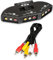 Fosmon - RCA Switcher Hub 3-Wege Audio/Video - Selector/Splitter für Microsoft Xbox 360, Playstation 3, PS3, Gamecube, Wii, DVD, VCR mit 3 Input-Anschlüssen [+ 3 RCA (Cinch) Kabel