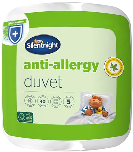 Silentnight Anti Allergy Double Duvet 13.5 Tog - Thick Heavy Warm Winter Quilt Duvet Anti-Bacterial and Machine Washable with Allergy UK Approved Anti Allergy Fibres - Double Bed