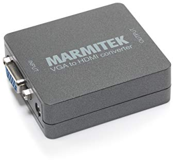 Marmitek VGA auf HDMI Adapter Connect VH51 - Konverter PC zu Beamer - 3,5 mm Audio-Anschluß - Full HD - Keine Software notwendig - 720 oder 1080P selbst wählen - automatische Zoomfunktion