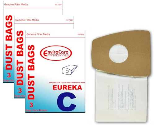 EnviroCare Replacement Vacuum Cleaner Dust Bags made to fit Eureka Mighty Mite Type C 9 Bags