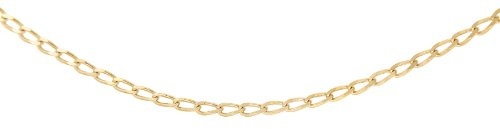 CARISSIMA Collana Unisex in Oro Giallo 9 ct con Catena Groumette Aperta da 1,1 mm di Lunghezza 51 cm/20 Pollici