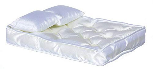 Melody Jane Dolls Houses House Miniature 1:12 Scale Bedroom Bed Accessory Double Mattress & Pillows