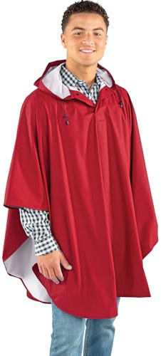 Charles River Apparel Unisex, Men's & Women's Pacific Poncho, Red, One Size