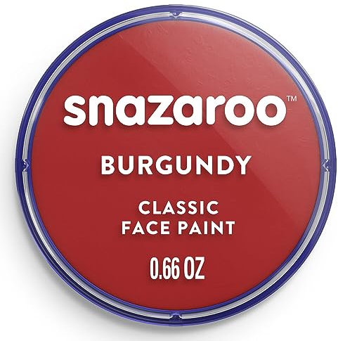 Snazaroo - Peinture Pour Visage et le Corps, Maquillage Pour Visage et Déguisement, Pour Enfants et Adults,Fard 18 ML, Couleur Bordeaux
