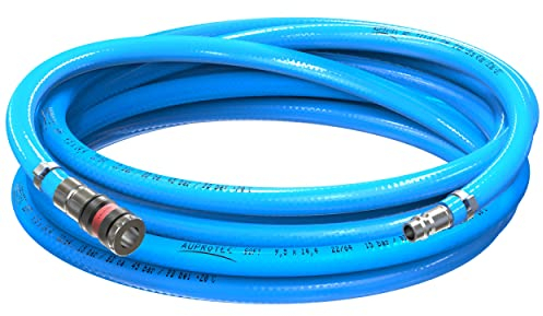AUPROTEC Druckluftschlauch Set 9mm Ø Innen 5m PVC-Schlauch I Mit S2000 Sicherheitskupplung für Druckluft-Kompressor I AUPROTEC Kompressorschlauch hochflexibel