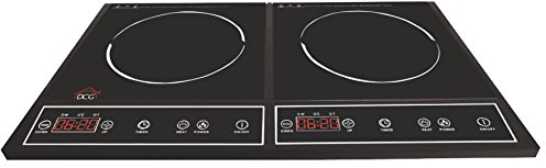 DCG EKP2430 piastra ad induzione doppia in cristallo nero. Controlli touch, 10 livelli di potenza. 3400W