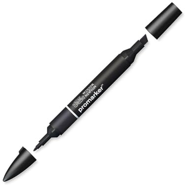 Winsor & Newton 0203030 - Pennarello a Doppia Punta , Nero (Black), 3.5x19.5x1.4 cm