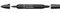 Winsor & Newton  ProMarker  0203030 - Professioneller Layoutmarker - 2 Spitzen, fein & breit für Zeichnungen, Design & Layouts - Schwarz, 1 Stück (1er Pack)
