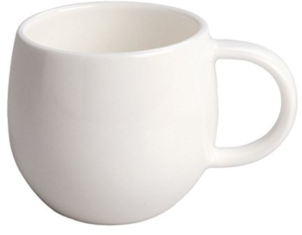 Alessi All Time, 4 Stück Mokka-Obertasse aus Bone China, Weiß