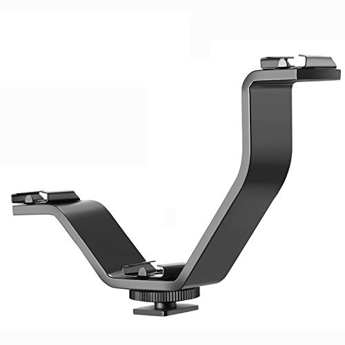 'Neewer® Aleación de aluminio 4/10.5 cm V Triple 3 Universal Zapata Fría Soporte de montaje para Nikon Canon Sony Pentax Cámara réflex digital o videocámara accesorios como LED luz de video, micrófono, pantalla, Flash
