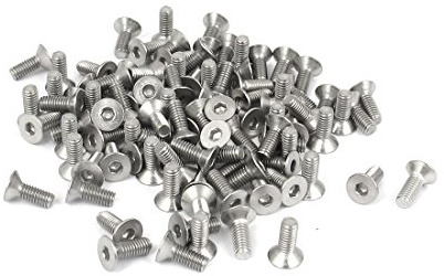 uxcell M3 x 8mm Metric Hex Socket Countersunk Flat Head Screw Bolts 100PCS