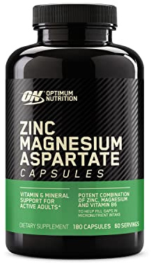 Optimum Nutrition Zinc and Magnesium Aspartate Recovery Supplement, 180 Ct