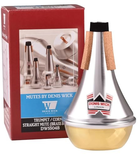 Denis Wick 5504B Straight Mute for Bb Cornet or Trumpet, Aluminium with Brass Bottom