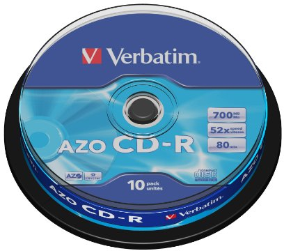 Verbatim SuperAZO 52x 700MB CD-R Rohlinge 10er Spindel