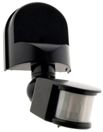 Zenitech - Détecteur de Mouvement IP44 - tête orientable - 1200W - Noir