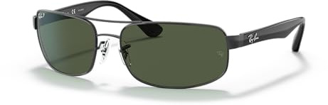 Ray-Ban RB 3445 Herrsolglasögon BLACK/GREEN 61/17/130