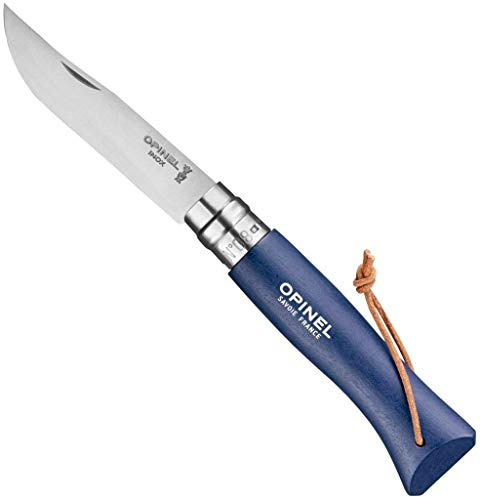Opinel 0442001704 - Navaja con Cordel, Color Azul, Talla 8 cm