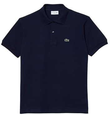 Lacoste Men's Classic Fit L.12.12 Original Piqué Polo Shirt, Navy Blue, Large