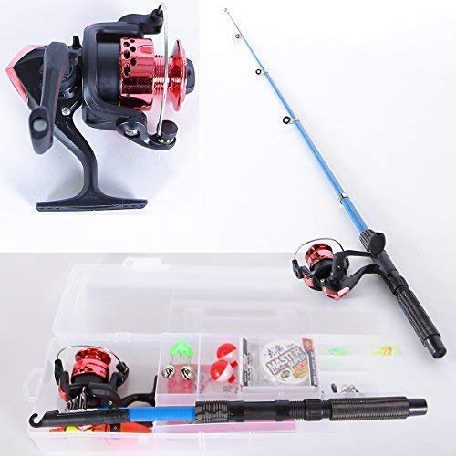 Angelset für Kinder Rute Rolle Angelrolle Angelrute Angelbox (kinderangelset)
