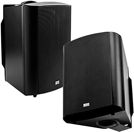 OSD Audio 5.25 Outdoor Patio Speaker Pair 120W, IP54 Weather Resistant, Black AP520