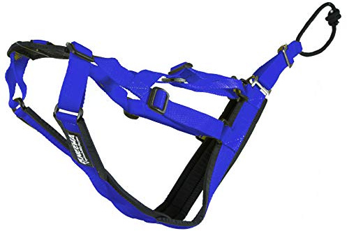 Neewa Adjustable Sled Pro Harness - Large, Blue, Dog Pulling Harness, Great for Dog Joring