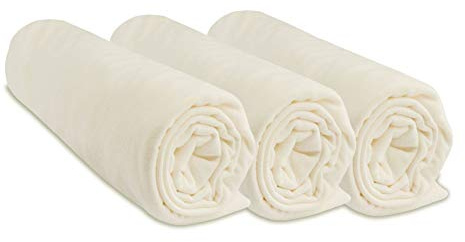 Lot de 3 Draps Housse 50x100 cm Lit Bébé, Berceau Vintage 50 x 100 | 100% Coton | Écru | Extensible & Respirant | Sommeil sain | Marque Easy Dort | Certifié Oeko-Tex | Qualité | Fabriqué en Europe