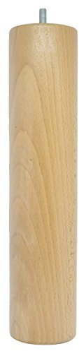 La Fabrique de Pieds Jeu de 4 Pieds de Lit Bois - Verni Clair - H300 mm Ø70 mm