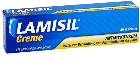 Lamisil Creme – Schonende Behandlung von Fußpilz & Hautpilz - Schnelle Linderung von Symptomen - 1% Terbinafinhydrochlorid - Antipilz-Creme 30g