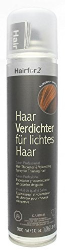 Hairfor2 Haarverdichtungsspray gegen lichtes Haar | Haarpuder | Streuhaar | Haarauffüller | Haarausfall | Haarverdichter (300ml, Kastanienbraun)
