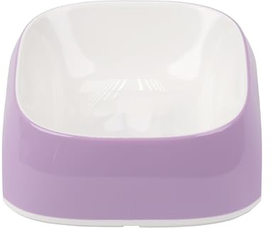 Ferplast Cat Bowls GLAM, Non-Slip Rubber Base, Food and Water Plastic Small Dog Bowl Easy to Clean, 0,4 Liter, Green