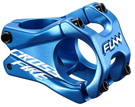 Funn Crossfire Potencia para Bicicleta de Montaña con Abrazadera de Manillar de 31.8mm - Potencia de Bicicleta de Aleación Duradera y Ligera para Bicicleta de Montaña, Longitud de 35mm (Azul)