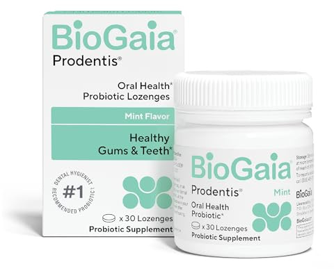 BioGaia Prodentis | Oral Probiotics | Promotes Healthy Gums & Teeth | Defends Against Bad Breath & Dental Problems | Improves Oral Health | Mint Flavored | 30 Dental Probiotic Lozenges