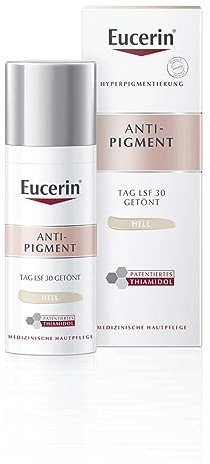 Eucerin Anti-Pigment Tagespflege LSF 30 Getönt Hell 50 ml, getönte Tagescreme mit Thiamidol reduziert Pigmentflecken und deckt sie ab, Gesichtscreme für einen ebenmäßigen Teint