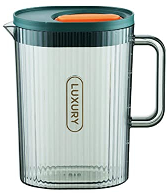 Duiaynke Caraffa fredda da 2 l, per vino, succhi di frutta, bevande, miscele, brocca per acqua, grande capacità, con coperchio (verde)