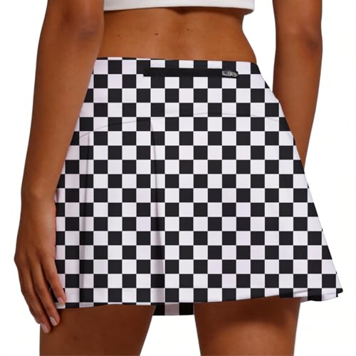 Fodyle Women's Tennis Skirt Short high Waist Pleated Lined Shorts