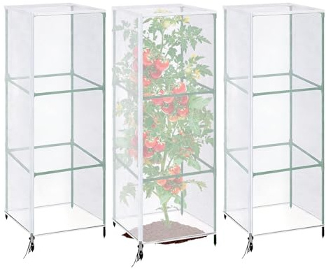 Växtskydd | fyrkantigt nätskyddsbur anti-gnat | 150 x 45 cm växtskydd för djur med dragkedja och dragsko, för fågel ekorre grönsaksblomma jordgubbstomat trädgård uteplats utomhus