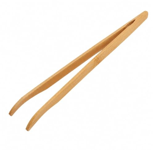 Tinminx 28cm Angled Bamboo Reptile Feeding Tongs | Eco-Friendly Precision Tweezers | Safe Feeding Tool for Lizards, Snakes, Turtles, Terrariums & Vivariums