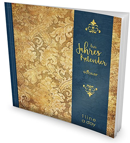 GOCKLER® 3 Jahres Kalender: 190+ Seiten Journal für 3 Jahre || Glänzendes Softcover || Ideal als Tagebuch, Notizkalender, Aufgabenplaner oder Erfolgsjournal || DesignArt.: Vintage Royal