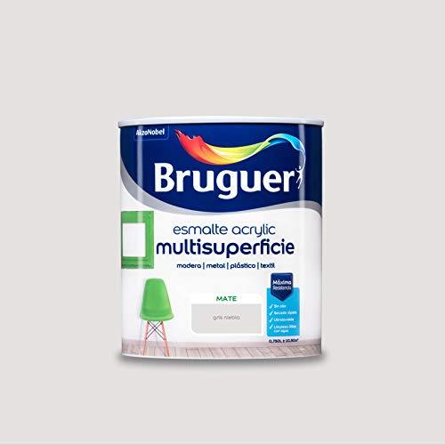 Bruguer Acrylic Multisuperficie Esmalte al agua Mate Gris Niebla 750 ml