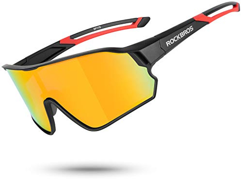 ROCKBROS Gafas de Ciclismo, Gafas Polarizadas Deportivas Outdoor Unisex, Anteojos para Bicicleta Carretera Montaña Gravel Ebike MTB