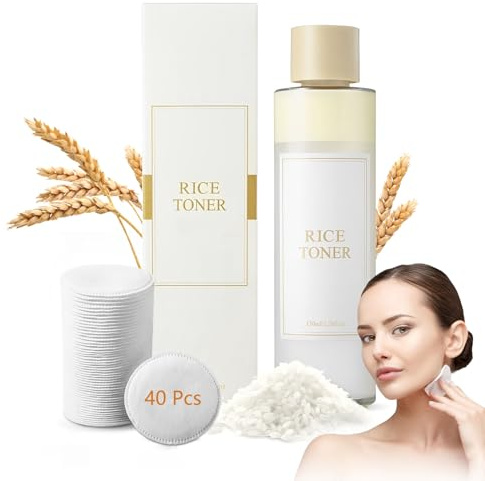 Pardofelis Rice Toner | 150ml Gesichtswasser + 40 Stück Wattepads | Tiefe Feuchtigkeitsversorgung, Feuchtigkeitsspendender Reisextrakt Toner für trockene empfindliche Haut