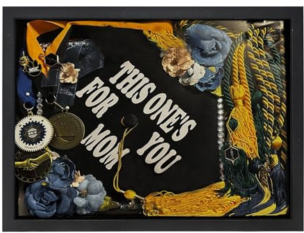 GraduationMall 12x16 Graduation Cap Shadow Box Frame Wood Display Case with Stick Pins & Hanging Hardware