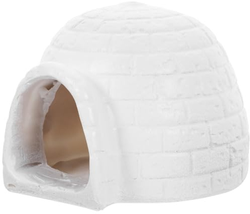 DEARMAMY Igloo Aquarium Décorations Mini Igloo Figurine Simulé Maison De Glace Modèle Fish Tank Cachette Maison Élevage Grotte Betta Poisson Cachette Fish Tank Ornements