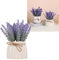 Künstliche Lavendelpflanze in Töpfen, Blumen, Künstliches Lavendel Dekor, Lila Badezimmerpflanzen Dekor, Lavendel Dekor für Badezimmer und Schlafzimmer (7146C 02 Plissee-Vase)