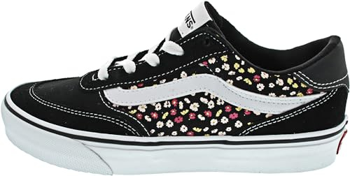 Vans Women's Brooklyn Ls Sneaker, Suede Canvas Black Floral, 8 UK