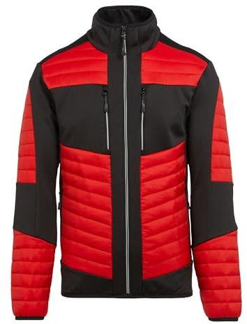 Regatta Professional Mens Unisex Evolve Baffled/Quilted Thermal Hybrid Jacket, Red/Black, 3XL EU