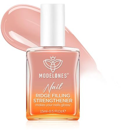 Modelones Nagelhärter Extra Stark 8in1, Nagelpflegeprodukte, Nagelhärter fur Brüchige Nägel, Rillenfüller, Nail Repair, Nagelwachstumformeln, Nagelverstärker, Nail Hardener, Base Coat 15ML Jelly Nude