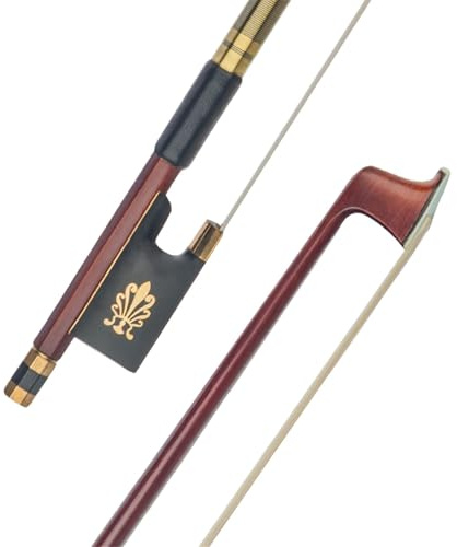 Arco da violino professionale Bastone Rotondo Ad Arco Intero Per Violino 4/4 Con Arco In Ebano Con Intarsio A Motivi Buon Equilibrio Buon Effetto Di Vibrazione Di Livello Professionale