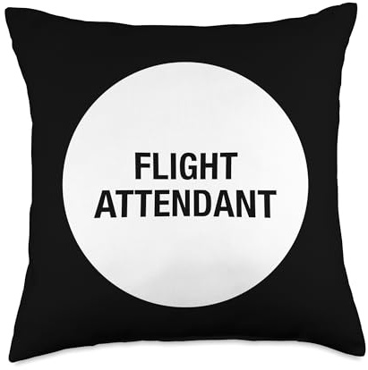 Flight Attendant Circle Throw Pillow