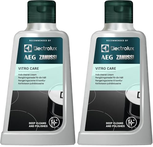 Electrolux M3HCC301, Crema Limpiadora Vitrocerámica 300 ml, Limpiador para Placas de Inducción Gas y Radiantes, Elimina Restos Quemados, Fórmula Anti Arañazos, Protección y Brillo Duradero